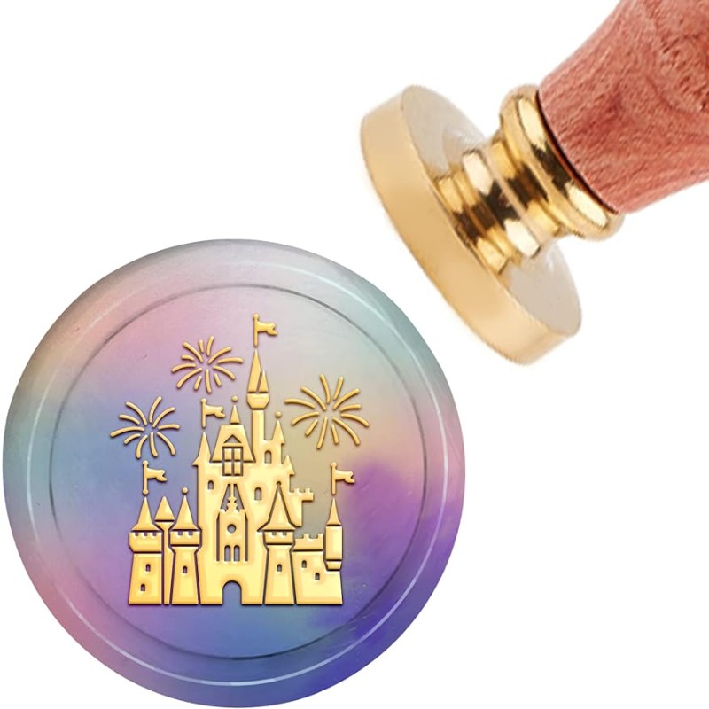Wax Seal Stamp Set - 1 Zestaw pieczęci woskowej zamku Fajerwerki