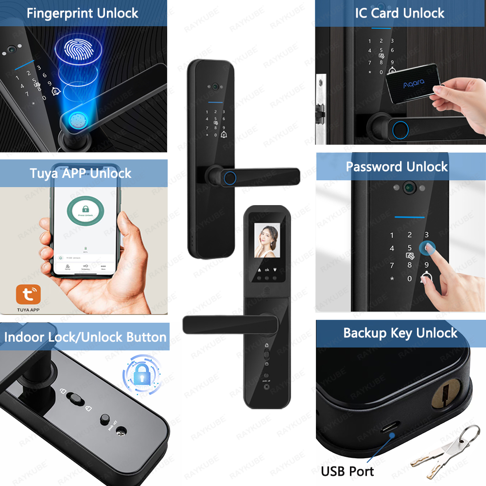 RAYKUBE F008 Tuya Wifi wizjer  – Letter Opener Brass recenzja i cena