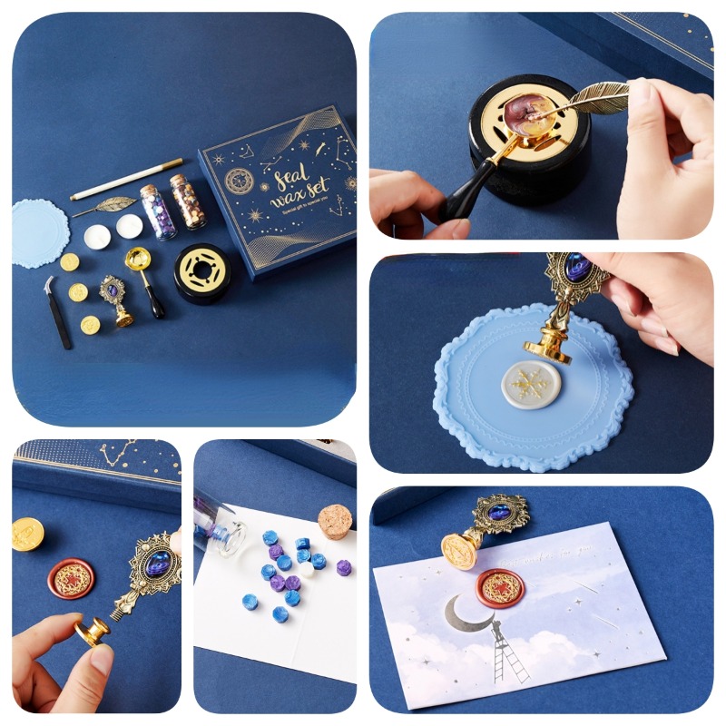 Gwieździsty ogień lakier zesta – Wax Seal Stamp Set recenzja i cena